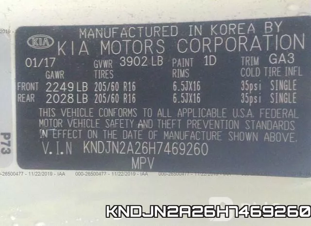 KNDJN2A26H7469260 фото 10