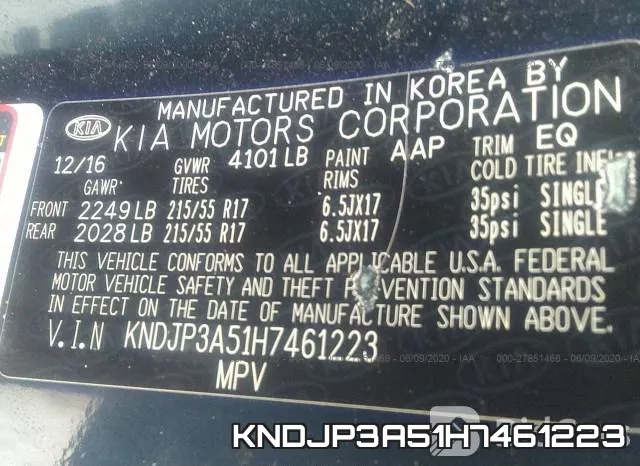 KNDJP3A51H7461223 фото 10