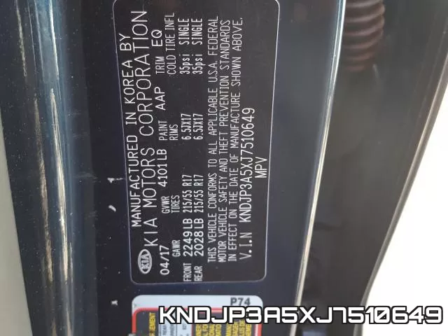 KNDJP3A5XJ7510649 фото 2