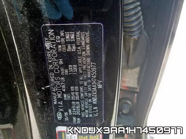 KNDJX3AA1H7450977 фото 2
