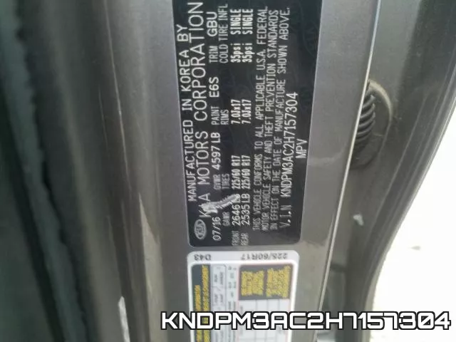 KNDPM3AC2H7157304 фото 2