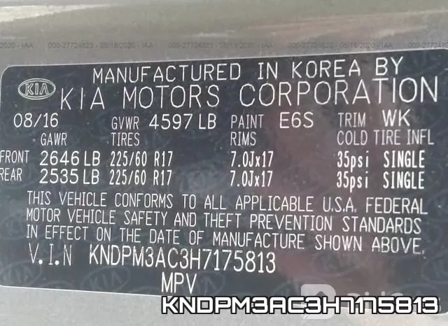 KNDPM3AC3H7175813 фото 10