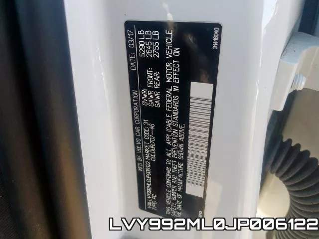 LVY992ML0JP006122 фото 2