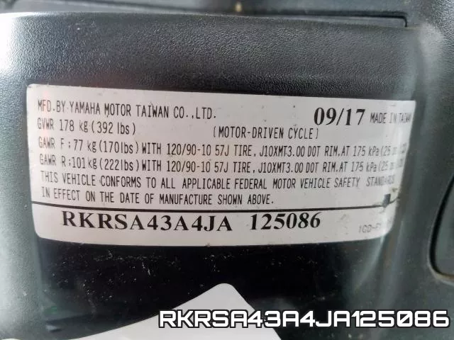 RKRSA43A4JA125086 фото 2