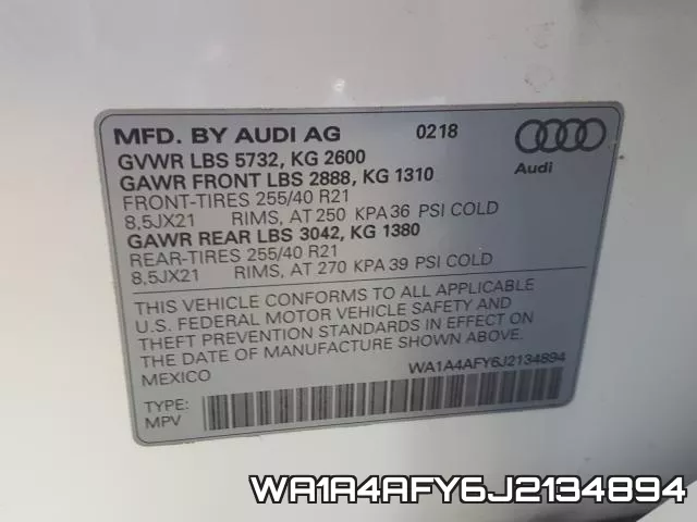 WA1A4AFY6J2134894 фото 2