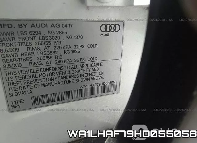WA1LHAF79HD055058 фото 10