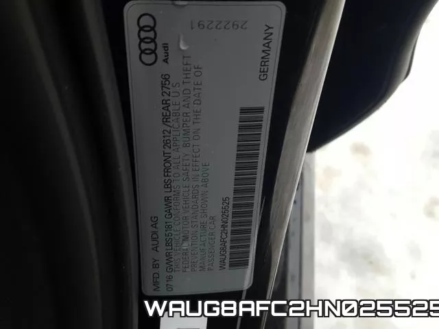 WAUG8AFC2HN025525 фото 2