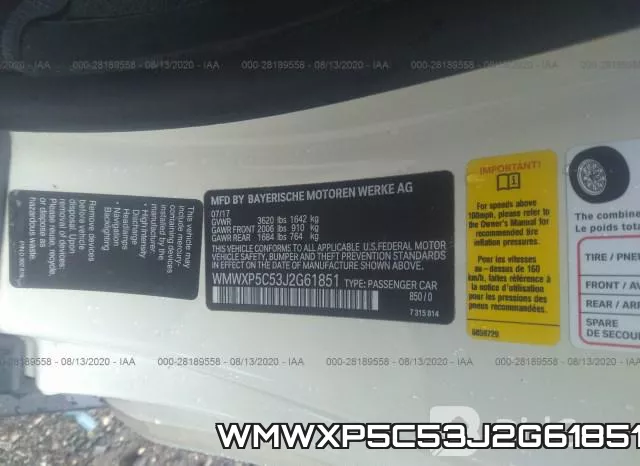 WMWXP5C53J2G61851 фото 10