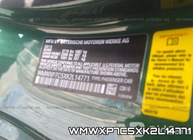 WMWXP7C5XK2L14771 фото 10