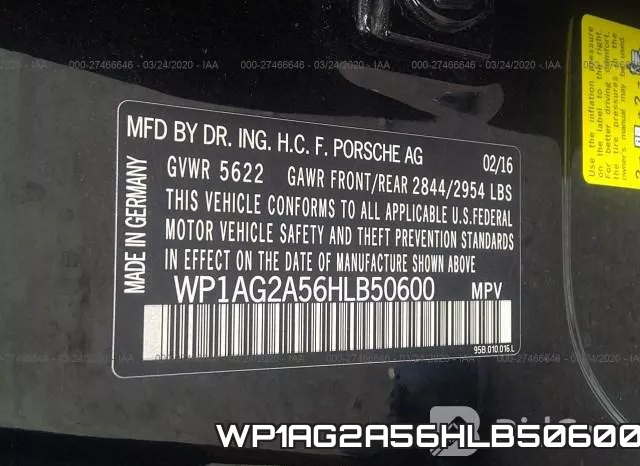WP1AG2A56HLB50600 фото 10