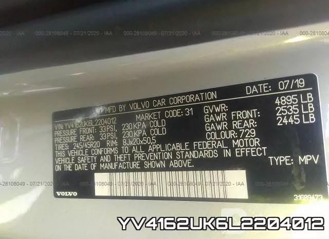 YV4162UK6L2204012 фото 10
