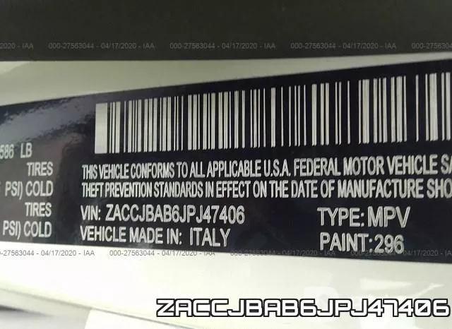 ZACCJBAB6JPJ47406 фото 10