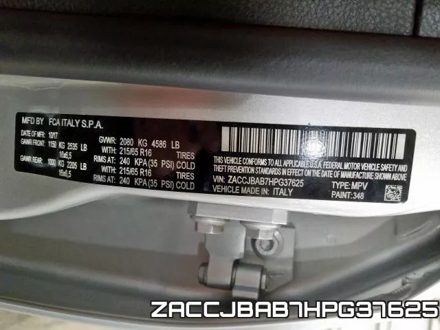 ZACCJBAB7HPG37625 фото 2