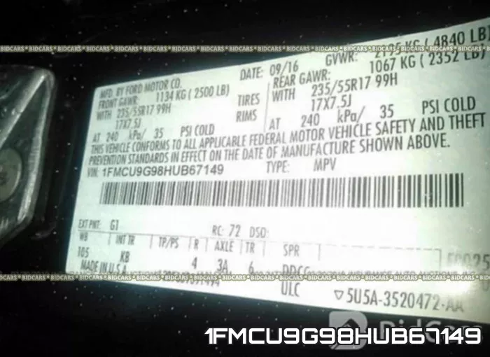 1FMCU9G98HUB67149 фото 10
