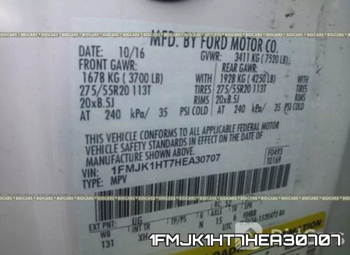 1FMJK1HT7HEA30707 фото 10