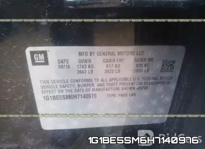 1G1BE5SM6H7140976 фото 10