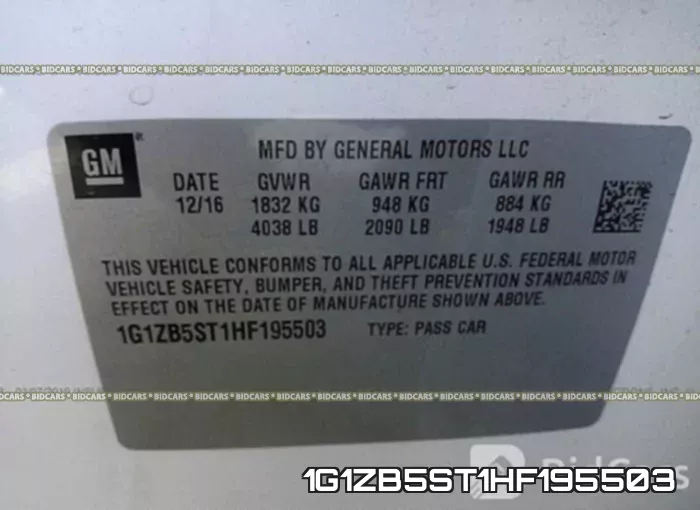 1G1ZB5ST1HF195503 фото 10