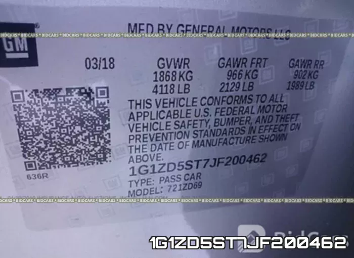 1G1ZD5ST7JF200462 фото 10