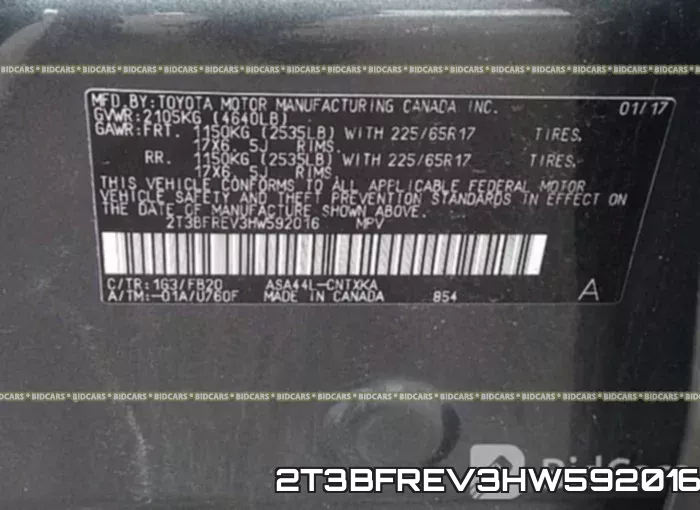 2T3BFREV3HW592016 фото 10