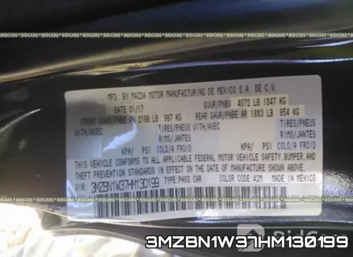 3MZBN1W37HM130199 фото 10