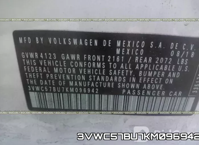3VWC57BU7KM096942 фото 10
