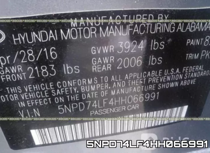 5NPD74LF4HH066991 фото 10