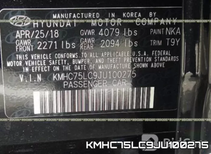 KMHC75LC9JU100275 фото 10