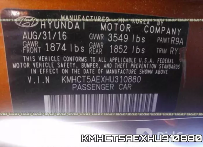 KMHCT5AEXHU310880 фото 10