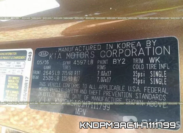 KNDPM3AC1H7111799 фото 10