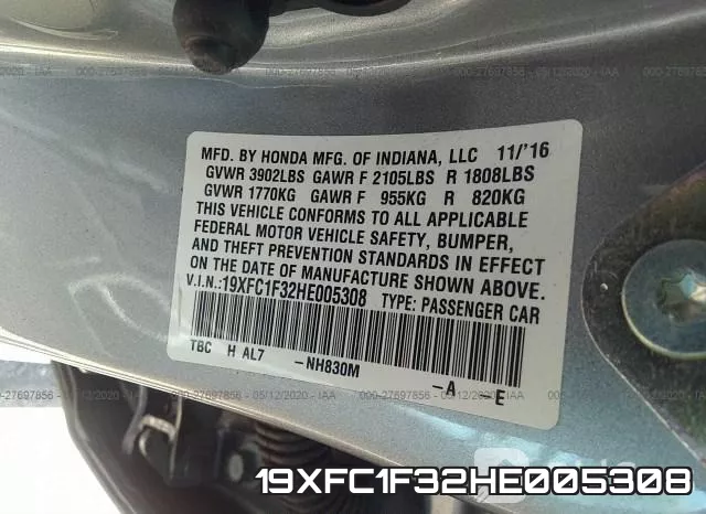 19XFC1F32HE005308 фото 10