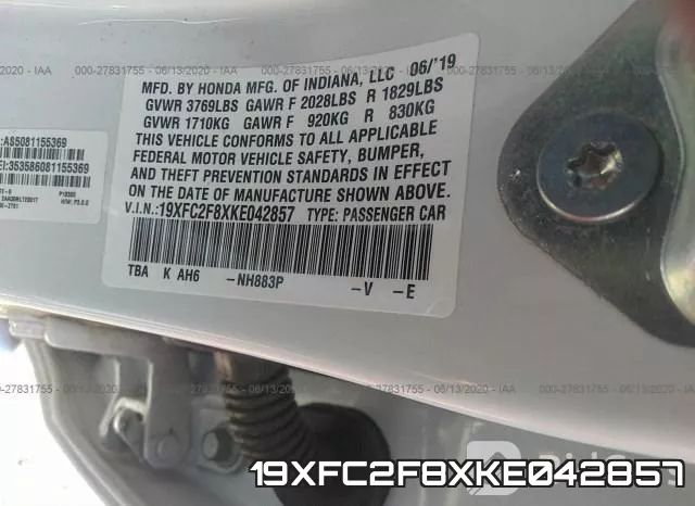 19XFC2F8XKE042857 фото 10
