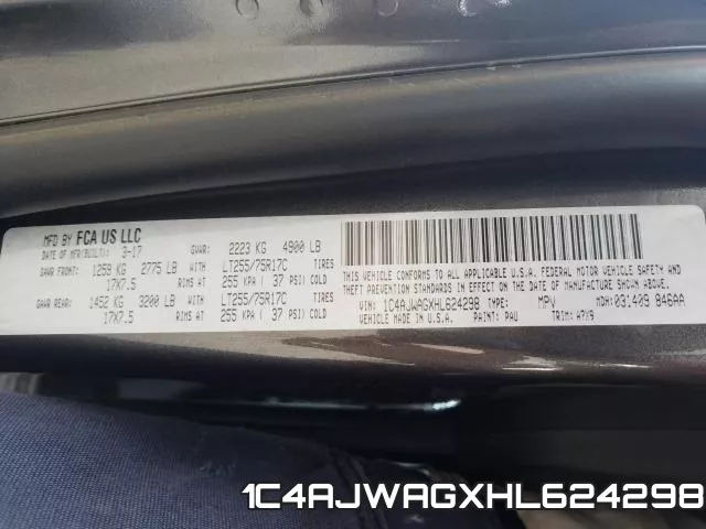 1C4AJWAGXHL624298 фото 2
