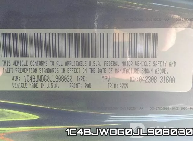 1C4BJWDG0JL908030 фото 10