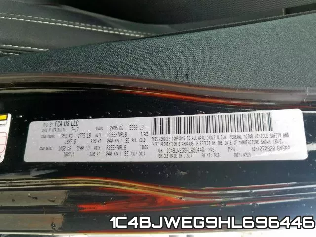 1C4BJWEG9HL696446 фото 2