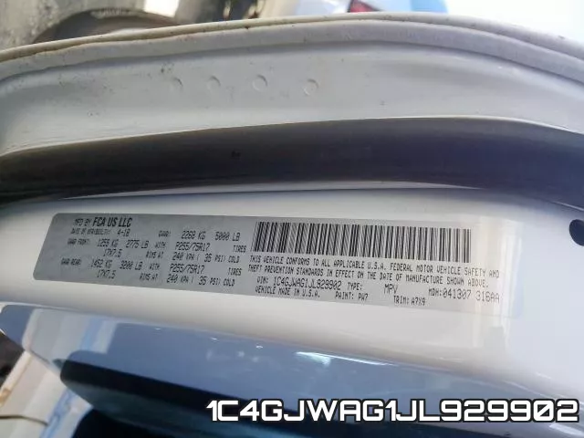 1C4GJWAG1JL929902 фото 2