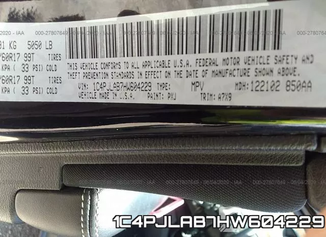 1C4PJLAB7HW604229 фото 10