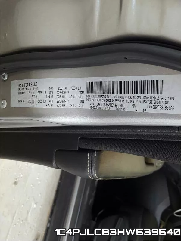 1C4PJLCB3HW539540 фото 2