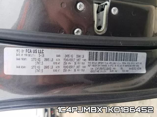 1C4PJMBX7KD186452 фото 2