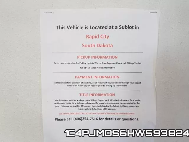 1C4PJMDS6HW593824 фото 10