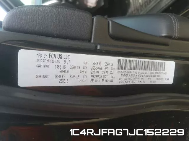 1C4RJFAG7JC152229 фото 2