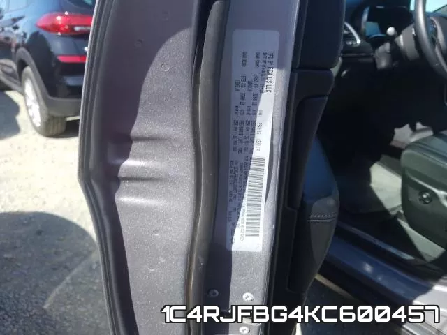 1C4RJFBG4KC600457 фото 2