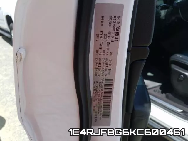 1C4RJFBG6KC600461 фото 2