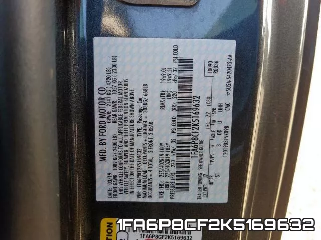 1FA6P8CF2K5169632 фото 2