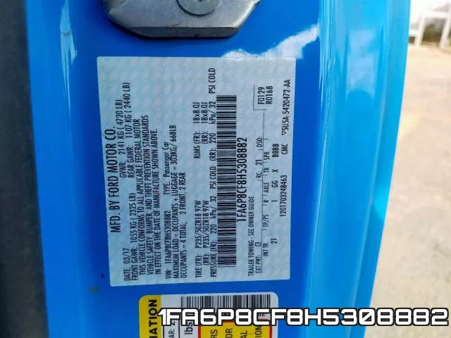 1FA6P8CF8H5308882 фото 2