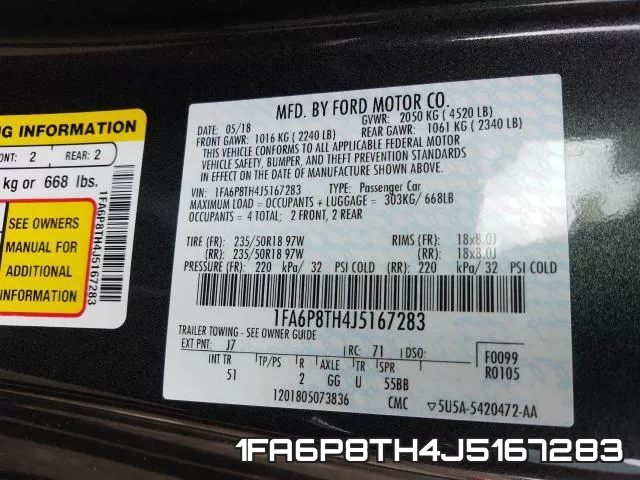 1FA6P8TH4J5167283 фото 2