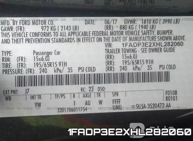 1FADP3E2XHL282060 фото 10