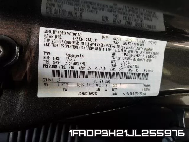1FADP3H21JL255976 фото 2