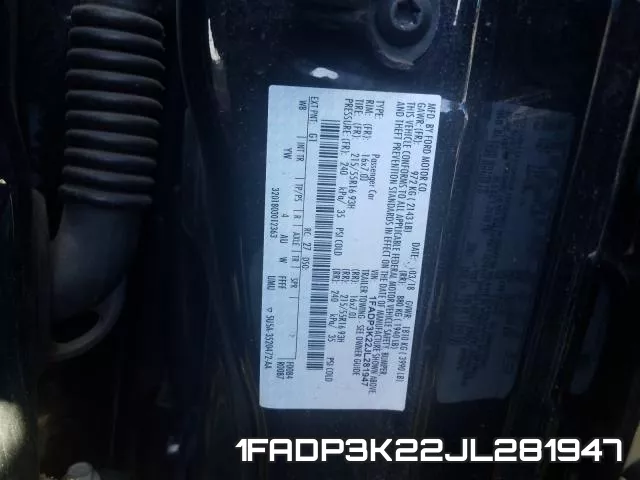 1FADP3K22JL281947 фото 2