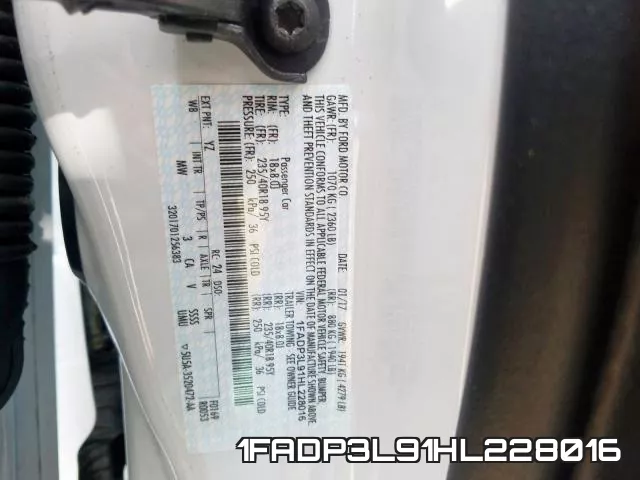 1FADP3L91HL228016 фото 2