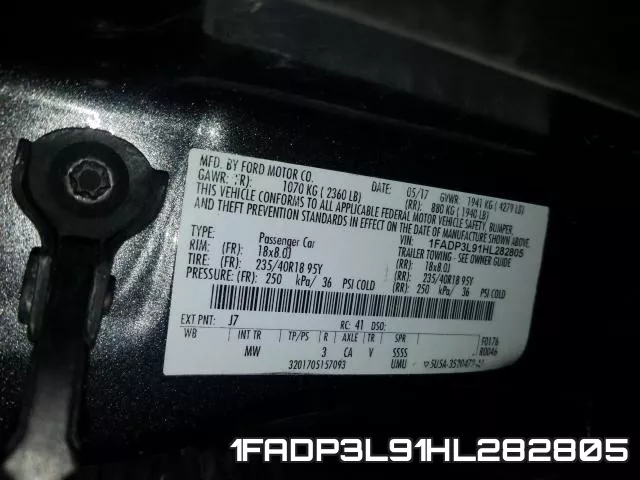 1FADP3L91HL282805 фото 2